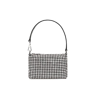 ALEXANDER WANG-20C220 알렉산더 왕 블랙 HEIRESS 라인스톤 미니 파우치