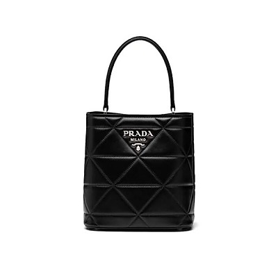 [스페셜오더]PRADA-1BA319 프라다 블랙 퀄팅 파니에 버킷백