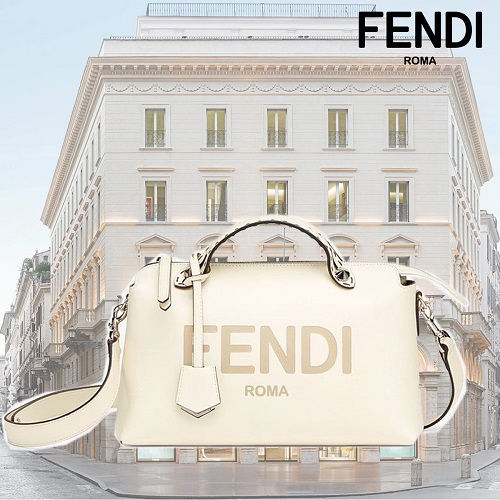 [스페셜오더]FENDI-8BL146 펜디 화이트 바이 더 웨이 미디엄 보스턴 백