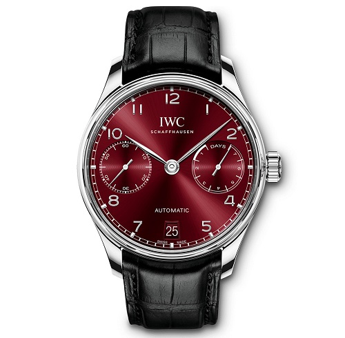 [스페셜오더]IWC-500714 IWC 포르투기저 오토매틱 스틸 버건디 다이얼 타임피스 42mm #IWC레플리카시계