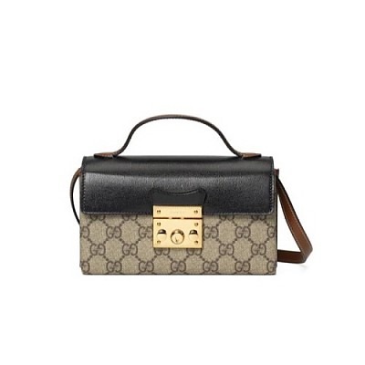 GUCCI-652683 구찌 베이지/에보니 GG 패들락 미니 숄더백 18cm