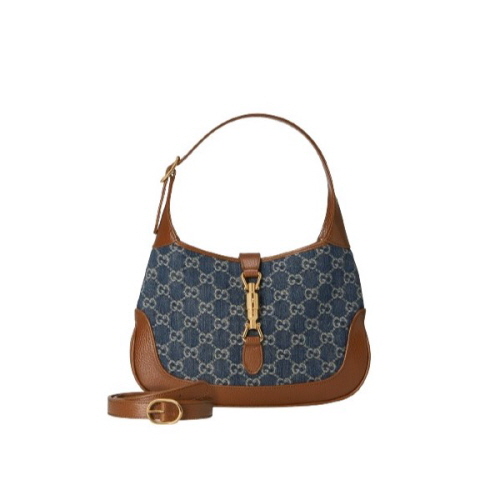 [스페셜오더]GUCCI-636706 8565 구찌 블루 오가닉 GG 데님 재키 1961 스몰 호보백