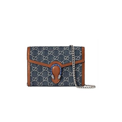 [스페셜오더]GUCCI-421970 4483 구찌 블루 디오니서스 오가닉 GG 데님 미니 숄더백