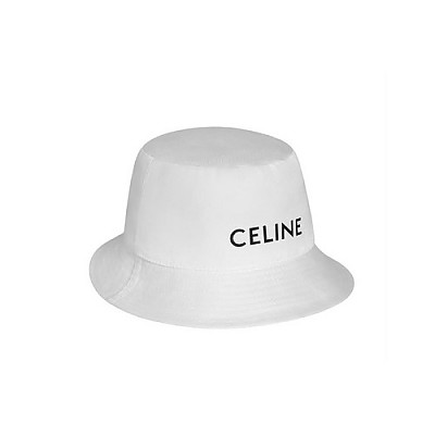 CELINE-2AUD3 셀린느 블랙 로고 프린트 버킷 햇 남녀공용 벙거지 모자