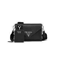 [스페셜오더]PRADA-1BP020 프라다 화이트 사피아노 가죽 미니 엔벨로프 백