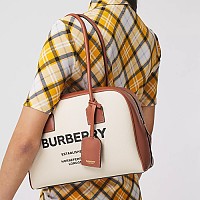 [스페셜오더]BURBERRY-80368531 버버리 블랙&피어리 레드 미디엄 호스페리 프린트 하프 큐브 백