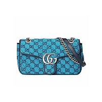 GUCCI-443497 4143 구찌 블루 GG 데님 GG 마몽 스몰 숄더백