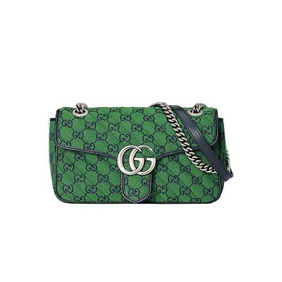 [스페셜오더]GUCCI-443497 4381 구찌 데님 GG 마몽 스몰 마틀라쎄 숄더백