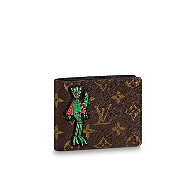 LOUIS VUITTON-N64008 루이비통 다미에 코발트 레드 라티튜드 패턴 슬렌더 월릿