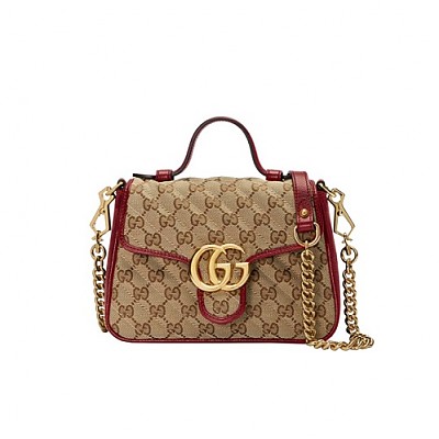 [스페셜오더]GUCCI-583571 8277 구찌 블랙 GG 마몽 미니 탑 핸들백