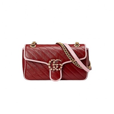 [스페셜오더]GUCCI-443497 4381 구찌 데님 GG 마몽 스몰 마틀라쎄 숄더백