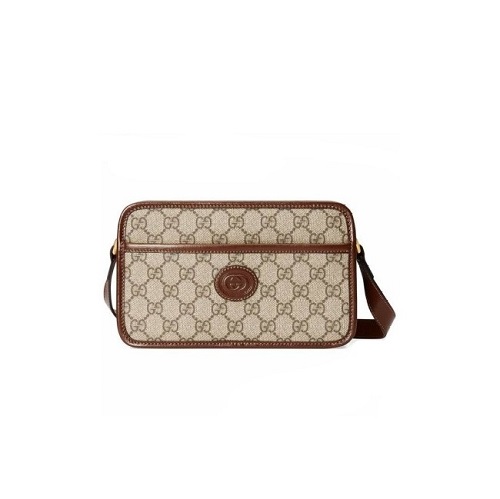 GUCCI-‎‎‎658572 구찌 베이지/에보니 인터로킹 G 미니 숄더백 22.5cm