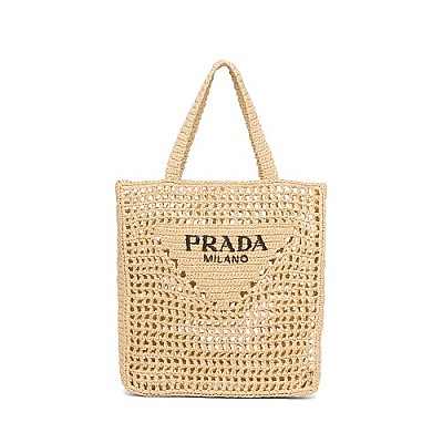 [스페셜오더]PRADA-1BG393 프라다 페탈 핑크 라피아 토트 백