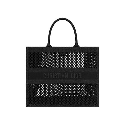 [스페셜오더]CHRISTIAN DIOR-M1296 디올 블랙 메쉬 자수 스몰 BOOK TOTE 백