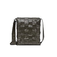 [스페셜오더]BOTTEGA VENETA-651480 보테가 베네타 블랙 인트레치아토 위빙 메신저 백