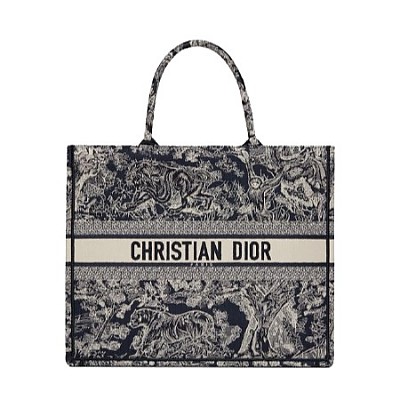 [스페셜오더]CHRISTIAN DIOR-M1286 디올 블루 Dior Palms 자수 DIOR BOOK TOTE 백