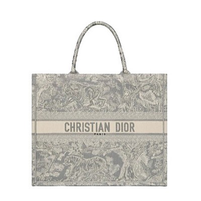 [스페셜오더]DIOR-M1286ZR 크리스찬 디올 그레이 까나쥬 자수 BOOK TOTE 백