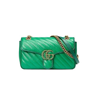 [스페셜오더]GUCCI 443497-1081 구찌 GG 마몽 스몰 마퀴즈 크리스탈 마틀라세 벨벳 이미테이션숄더백