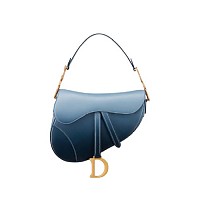 [스페셜오더]DIOR-1ADPO093 디올 블루 카프스킨 가죽 SADDLE 백