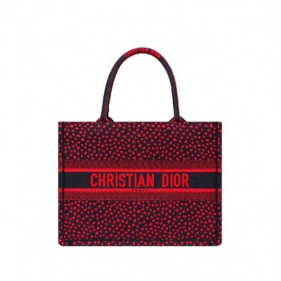 [스페셜오더]CHRISTIAN DIOR-M1296 디올 블루 Toile de Jouy Palms 자수 스몰 DIOR BOOK TOTE 백