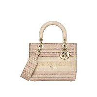 [스페셜오더]DIOR-M0565O 디올 블루 까나쥬 자수 벨벳 LADY D-LITE 미디엄 백