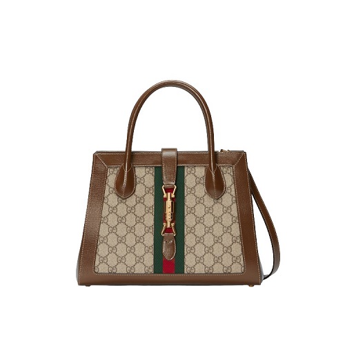 GUCCI-‎649016 구찌 베이지/에보니 GG 재키 1961 미디엄 토트백 30cm