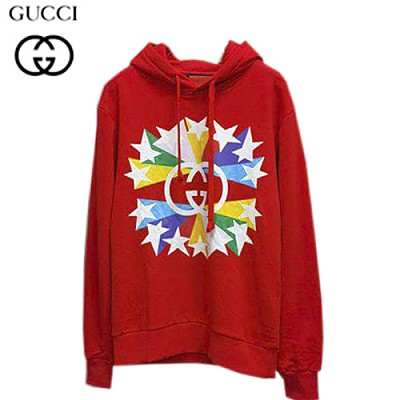 GUCCI-646953 1082 구찌 블랙 인터로킹 G 스타버스트 프린트 후드 티셔츠 남여공용