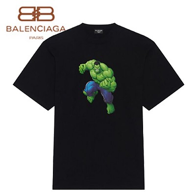 BALENCIAGA-612966 발렌시아가 화이트 HULK 2021MARVEL 티셔츠 남여공용