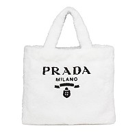 [스페셜오더]PRADA-1BG130 프라다 블랙 시어링 테리 토트 백