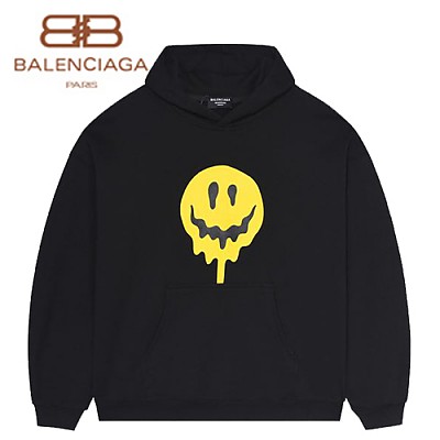 BALENCIAGA-08256 발렌시아가 화이트 아플리케 장식 후드 티셔츠 남여공용