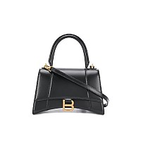 [스페셜오더]BALENCIAGA-593546 발렌시아가 블랙 그레인 아워글래스 스몰 탑 핸들백