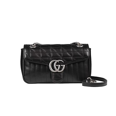 [스페셜오더]Gucci-443497 구찌 블랙 페이던트 GG 마몽 스몰 숄더백 26cm