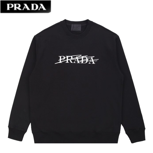 PRADA-101912 프라다 블랙 프린트 장식 스웨트셔츠 남여공용