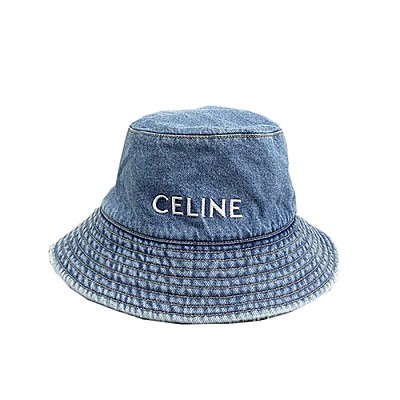 CELINE-102011 셀린느 블랙 데님 CELINE 아플리케 장식 버킷 햇 남여공용