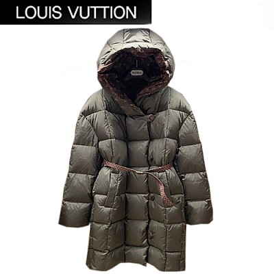 LOUIS VUITTON-10293 루이비통 베이지 모노그램 디테일 롱 패딩 여성용