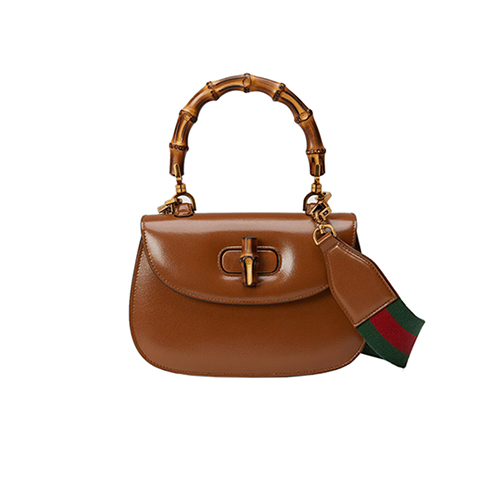 [스페셜오더]GUCCI-675797 2579 구찌 브라운 뱀부 스몰 탑 핸들백