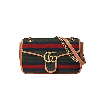 [스페셜오더]Gucci-443497 구찌 블랙 페이던트 GG 마몽 스몰 숄더백 26cm