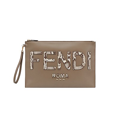 [스페셜오더]FENDI-8N0178 펜디 브라운 라지 플랫 파우치