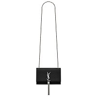 [스페셜오더]SAINT LAURENT-474366 생 로랑 블랙 크로커다일 골드 메탈 스몰 케이트 체인 태슬 백