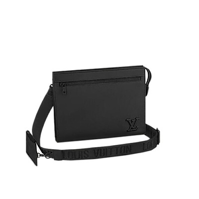 [스페셜오더]LOUIS VUITTON-M59329 루이비통 블랙 에어로그램 가죽 메신저 보야주