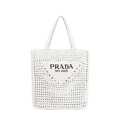 [스페셜오더]PRADA-1BG393 프라다 옐로우 라피아 토트 백