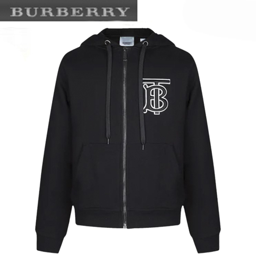 BURBERRY-02136 버버리 블랙 TB 로고 아플리케 장식 후드 쟈켓 남성용