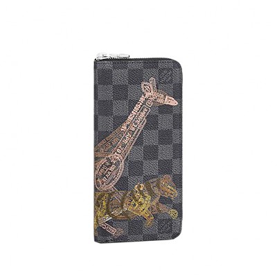 [스페셜오더]LOUIS VUITTON-M67767 루이비통 느와르 퀴르 토뤼옹 가죽 LV 써클 시그니처 지피 월릿 버티컬