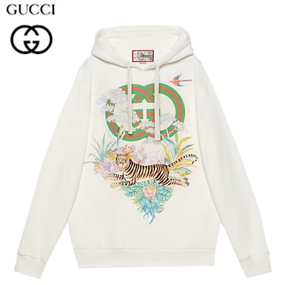 GUCCI-623244 9242 구찌 오프화이트 타이거 후드 스웨트셔츠 남여공용