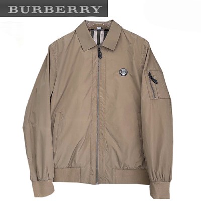 BURBERRY-02214 버버리 화이트 TB 패치 장식 바람막이 쟈켓 남성용