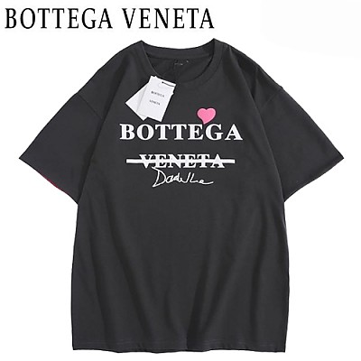 BOTTEGA VENE**-031012 보테가 베네타 블랙 프린트 장식 티셔츠 남여공용