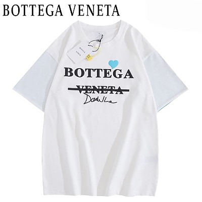 BOTTEGA VENE**-031013 보테가 베네타 화이트 프린트 장식 티셔츠 남여공용