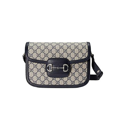 [스페셜오더]GUCCI-602204 8497 구찌 블루 1955 Horsebit 홀스빗 Web 핸드백