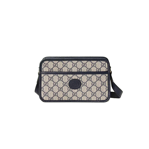 GUCCI-658572 구찌 베이지/블루 인터로킹 G 미니 숄더백 22.5cm