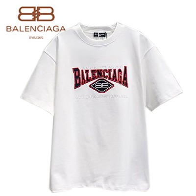 BALENCIA**-041615 발렌시아가 블랙 아플리케 장식 티셔츠 남여공용